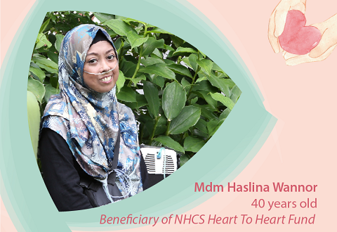 Mdm Haslina Wannor, a recipient of Hope