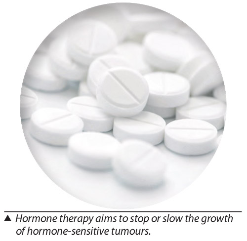 Hormone therapy aims to stop or slow the growth of hormone-sensitive tumours.