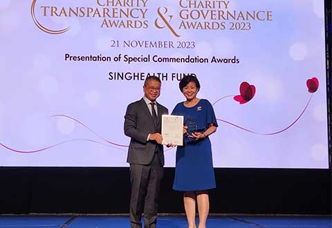 SingHealth Fund wins two awards at Charity Transparency and Charity Governance Awards 2023