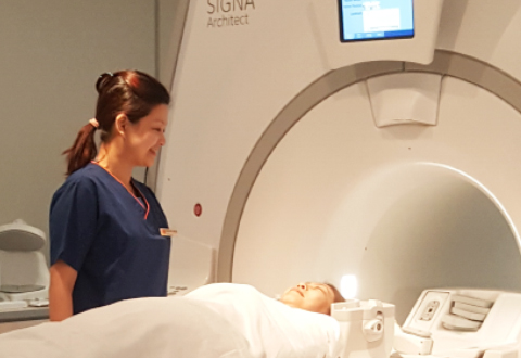 I work with Magnetic Resonance Imaging (MRI) which uses magnet and radio waves to create detailed 3D images of the body. The brain, spinal cord, nerves, muscles, ligaments and tendons are most commonly assessed with MRI.