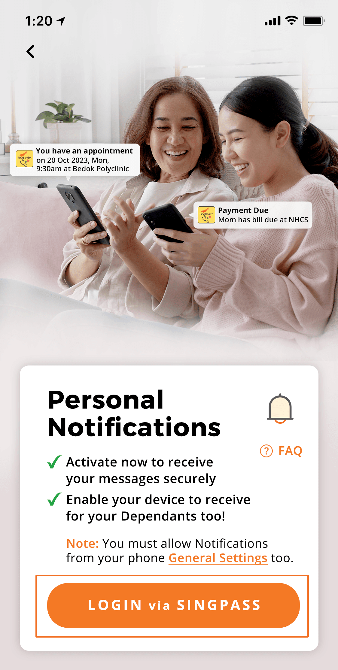 Receive notifications for your Dependants